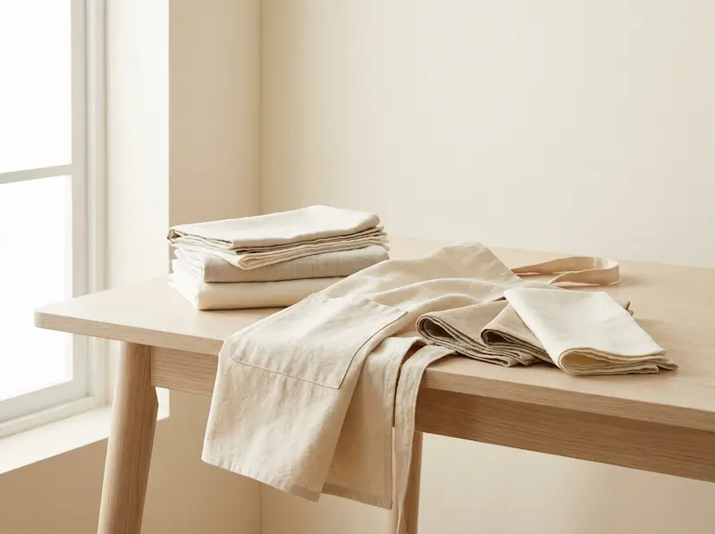 Textiles de cocina — paños y mantelería
